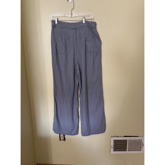 Rewash Womens Linen Blend Pants sz 9/29 Wide-Leg Grey Pants Beachy - Picture 4 of 12